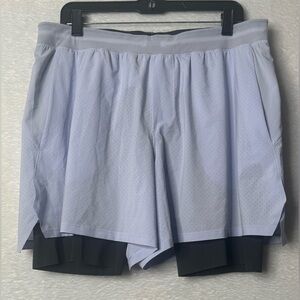 lululemon athletica Light Blue Athletic Shorts Size Xl.
